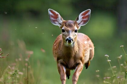 why do male deer hop