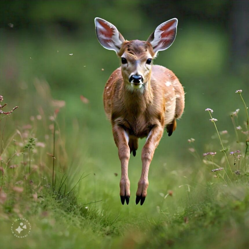 why do male deer hop