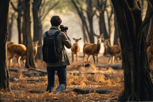 Deer hunters positioned at travel routes/near feeding areas where ‘deer’ congregate