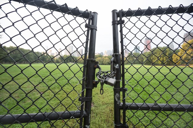 8-foot or 10-foot black plastic deer fencing with a gate