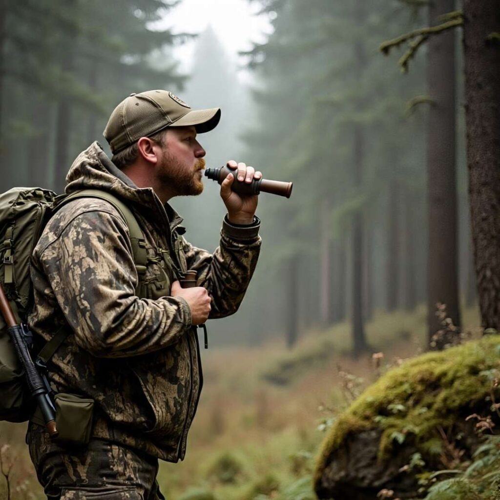 Hunter using grunt calls