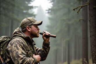 Hunter using grunt calls